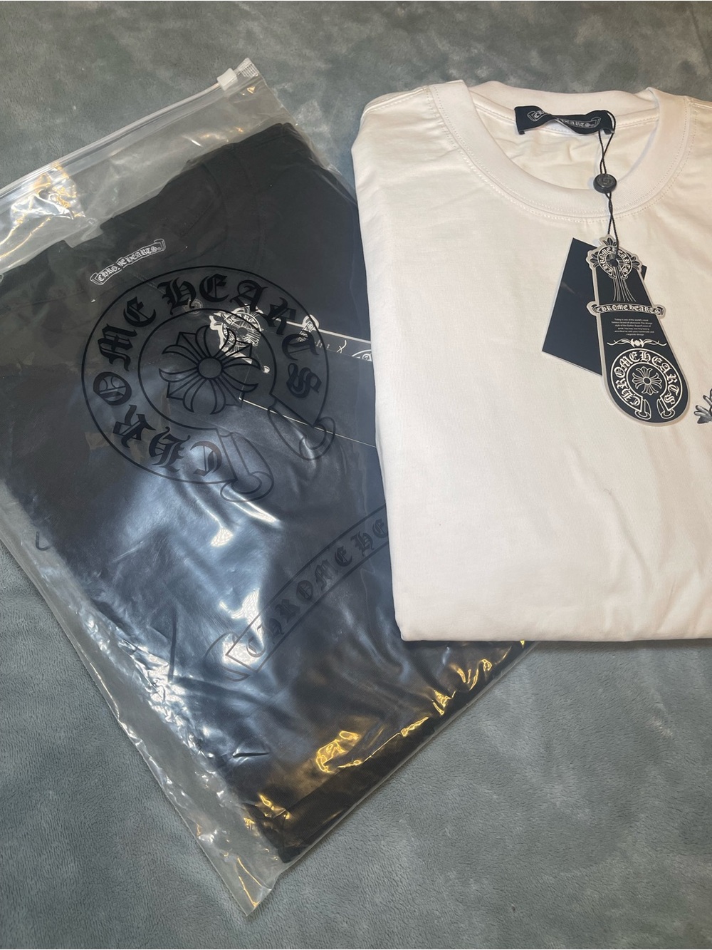 Chrome Hearts White Tee with Black Graphic Tag - Picture 3 of 4